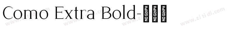 Como Extra Bold字体转换